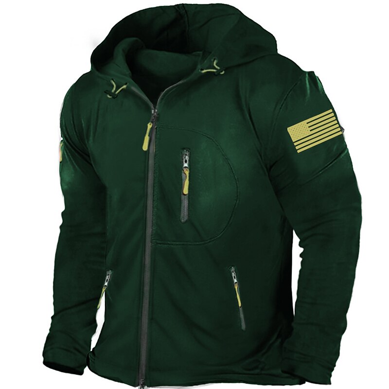 Men's Full Zip Hoodie Sweat Jacket Jacket Black Wine Navy Blue Royal Blue Green Hooded Plain Zipper Sports & Outdoor Sports Streetwear Hot Stamping Streetwear Basic Casual Fall Winter Clothing Apparel