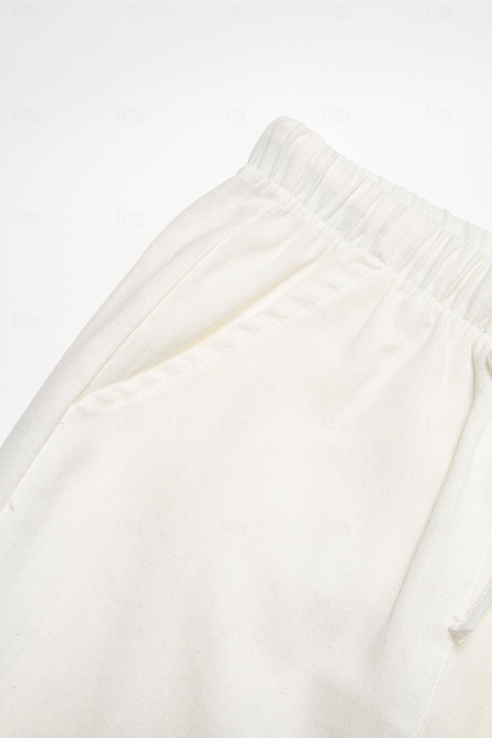 Men's Linen Pants Trousers Summer Pants Beach Pants Pocket Drawstring Elastic Waistband Plain Comfort Breathable Full Length Daily Streetwear Linen / Cotton Blend Fashion Casual / Sporty Loose Fit