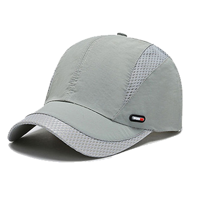 Men's Baseball Cap Dark Grey Black Mesh Patchwork Patchwork Adjustable Sun Protection Breathable Lightweight