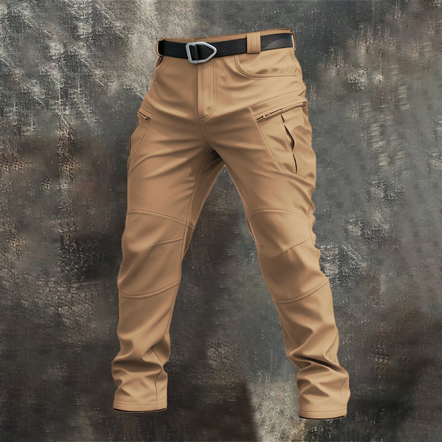 Men's Cargo Pants Trousers Tactical Pants Multi Pocket Solid Color Windproof Full Length Outdoor Daily Holiday Streetwear Stylish Blue Dark Khaki Inelastic