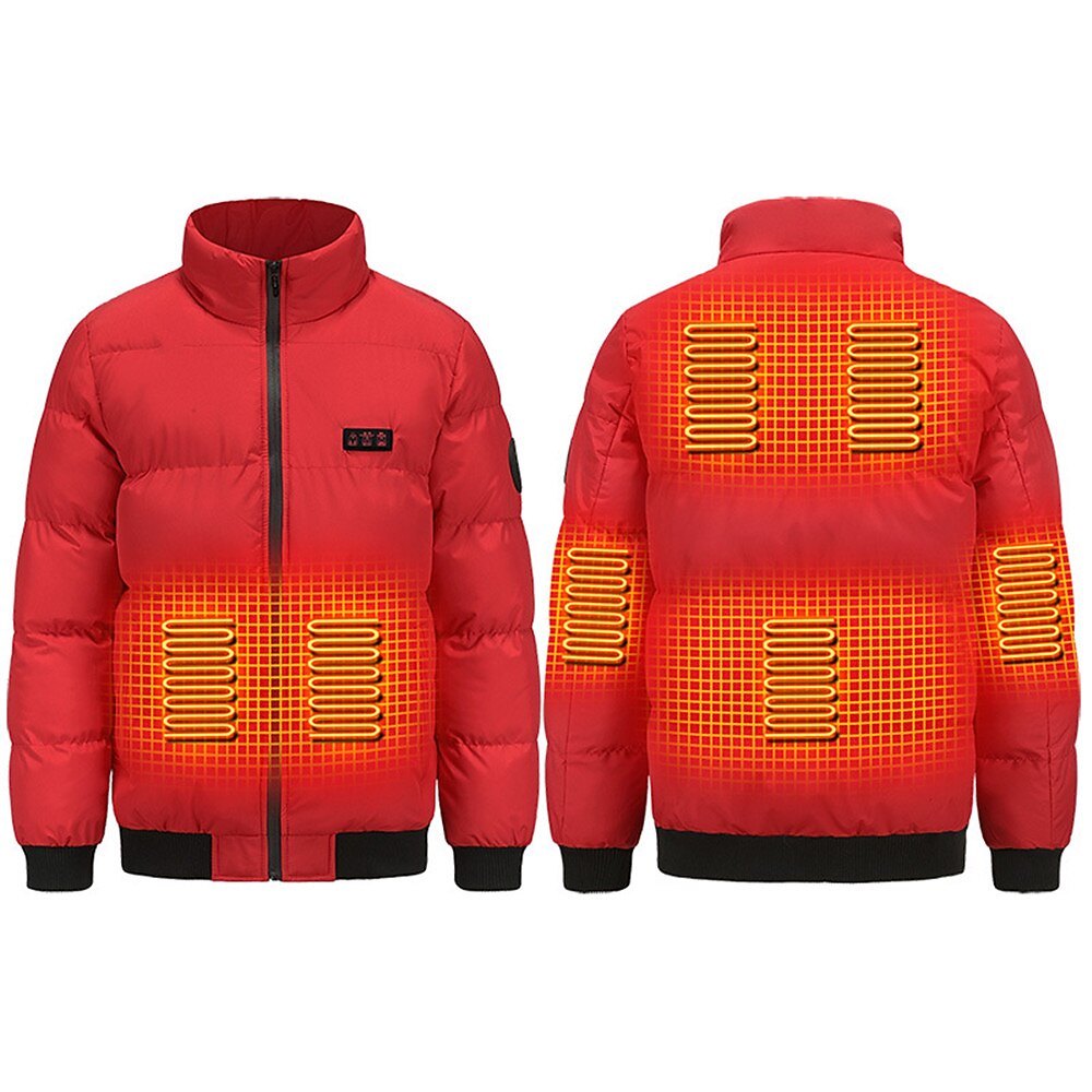 Outdoor Warm Heated Jacket Men Women Windproof Cotton Padded Clothes USB Heating Winter Coat Vest for Hunting Hiking Camping Fishing