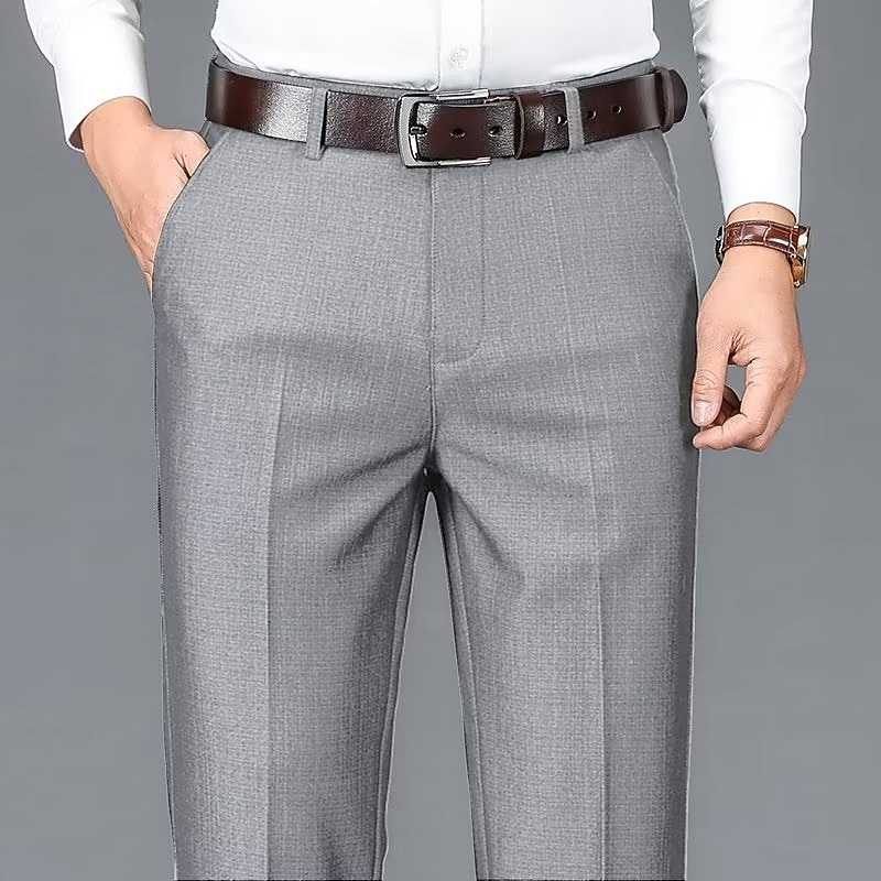 Men's Dress Pants Trousers Slacks Suit Pants Pocket Plain Comfort Breathable Wedding Outdoor Daily Fashion Casual Black Khaki