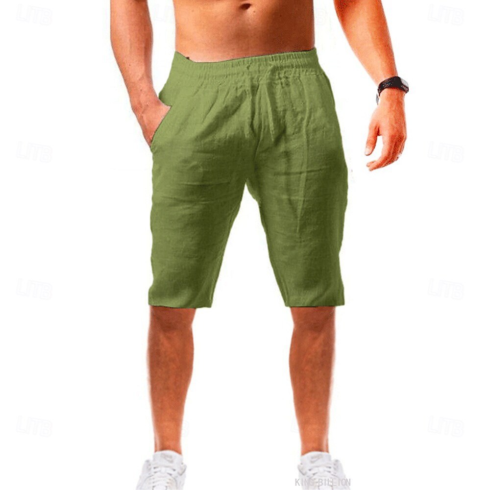 Men's Shorts Summer Shorts Beach Shorts Drawstring Plain Yoga Business Beach Hawaiian Casual Black White