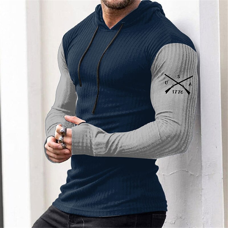 Graphic Pit Strip 1776 Daily Outdoor Casual Men's T shirt Tee Sports Outdoor Going out