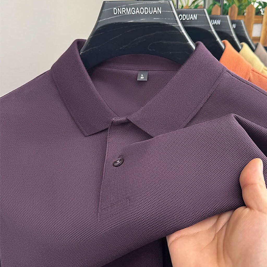 Men's Polo Polo Shirts Casual Vacation Lapel Short Sleeve Fashion Modern Plain Buttons Plain Summer Spring Regular Fit Lake blue Black White Yellow Pink Red Polo