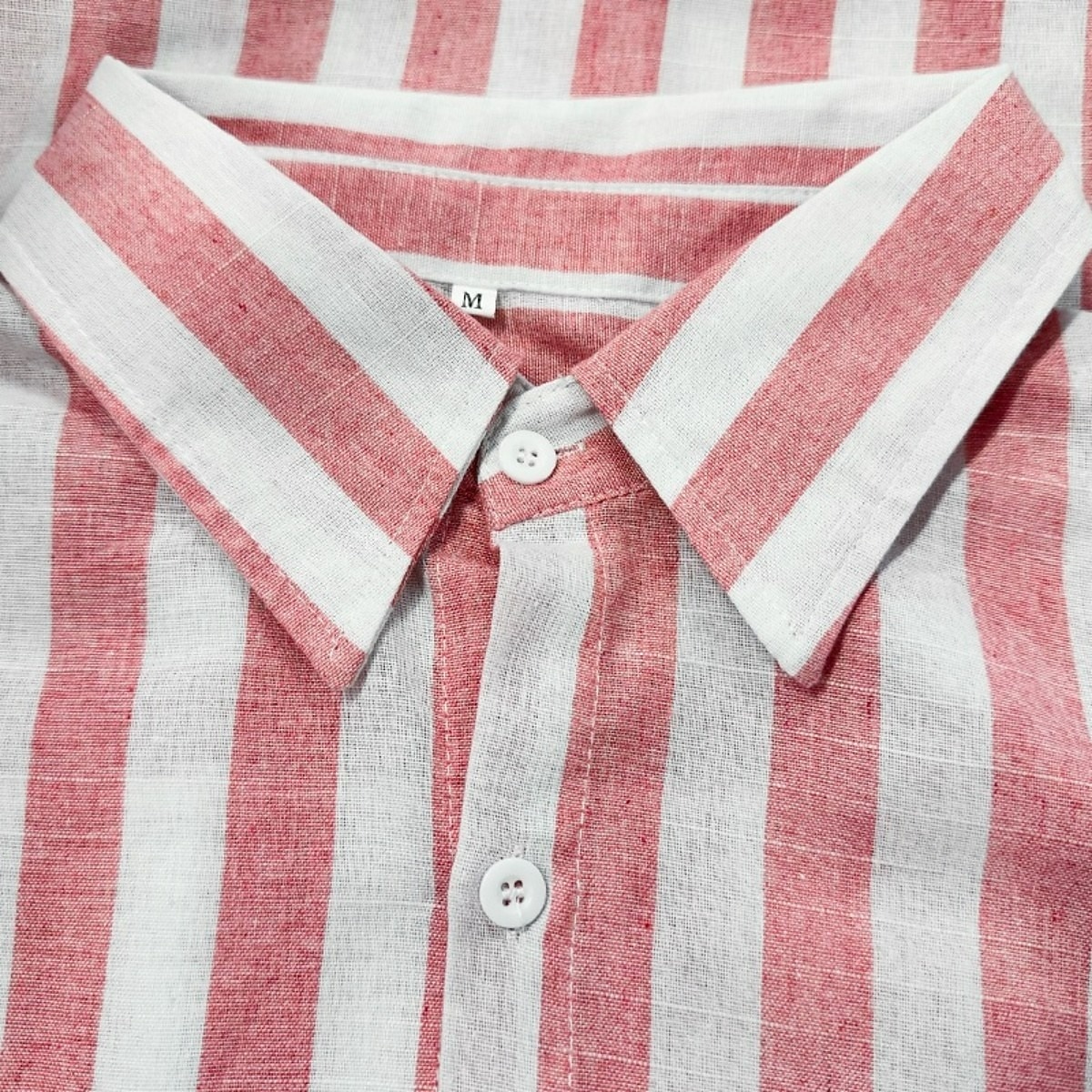 2-Pack Men's Shirt Cotton Linen Shirt Summer Shirt Beach Shirt Striped Shirts Vertical Stripes Casual Vacation Pink+Yellow Yellow+green Green+pink Navy Blue+Yellow Long Sleeve Turndown Summer Spring Clothing