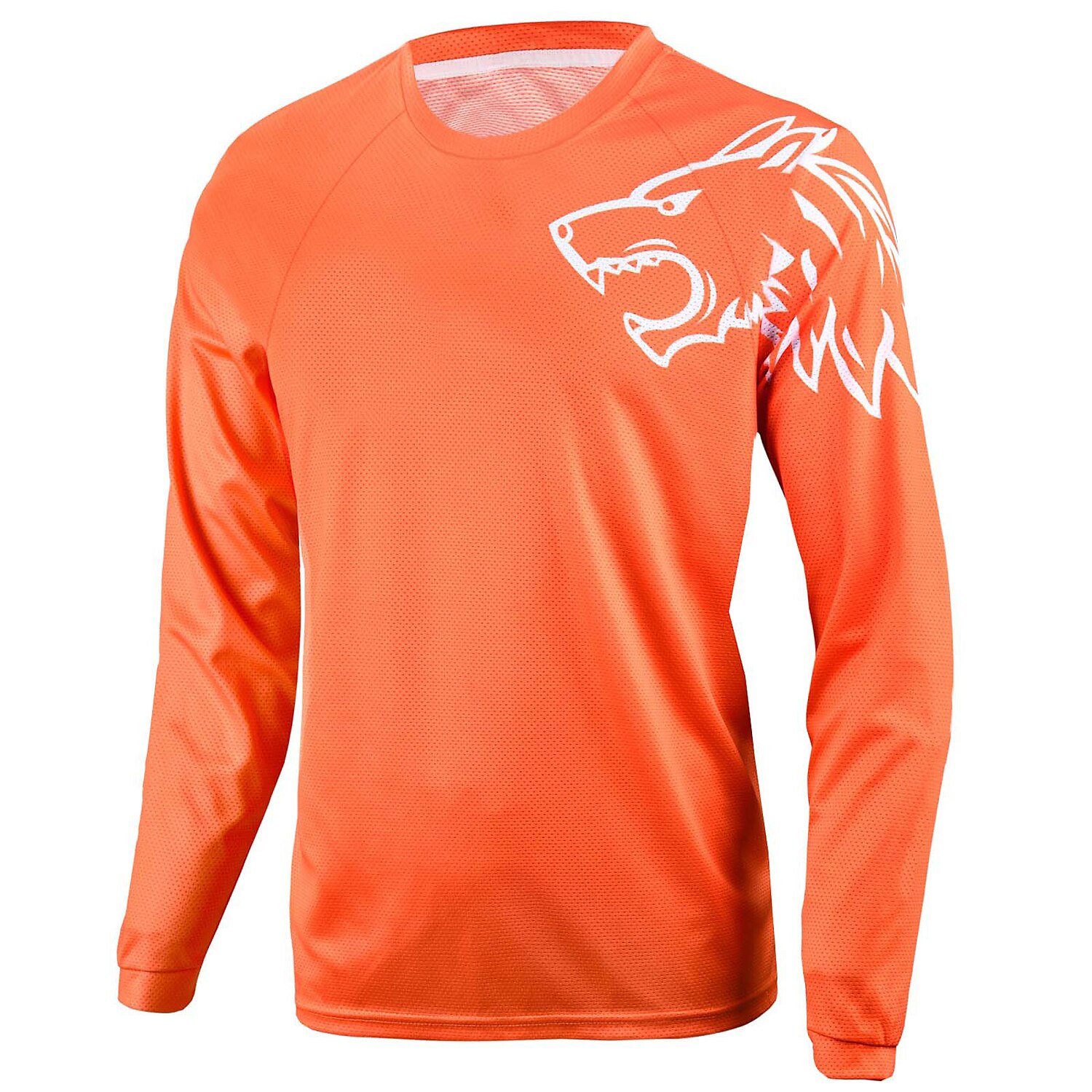 21Grams Men's Downhill Jersey Long Sleeve Bike Top with 3 Rear Pockets Mountain Bike MTB Road Bike Cycling Breathable Moisture Wicking Soft Quick Dry Black Yellow Army Green Wolf Camo / Camouflage