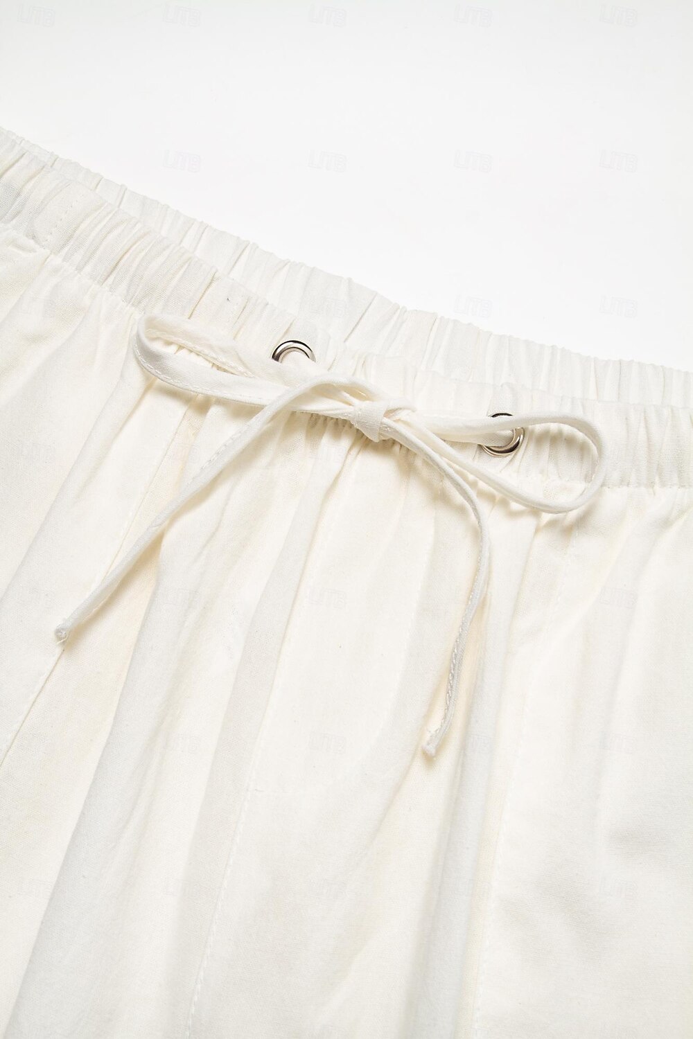 Men's Linen Pants Trousers Summer Pants Beach Pants Pocket Drawstring Elastic Waistband Plain Comfort Breathable Full Length Daily Streetwear Linen / Cotton Blend Fashion Casual / Sporty Loose Fit