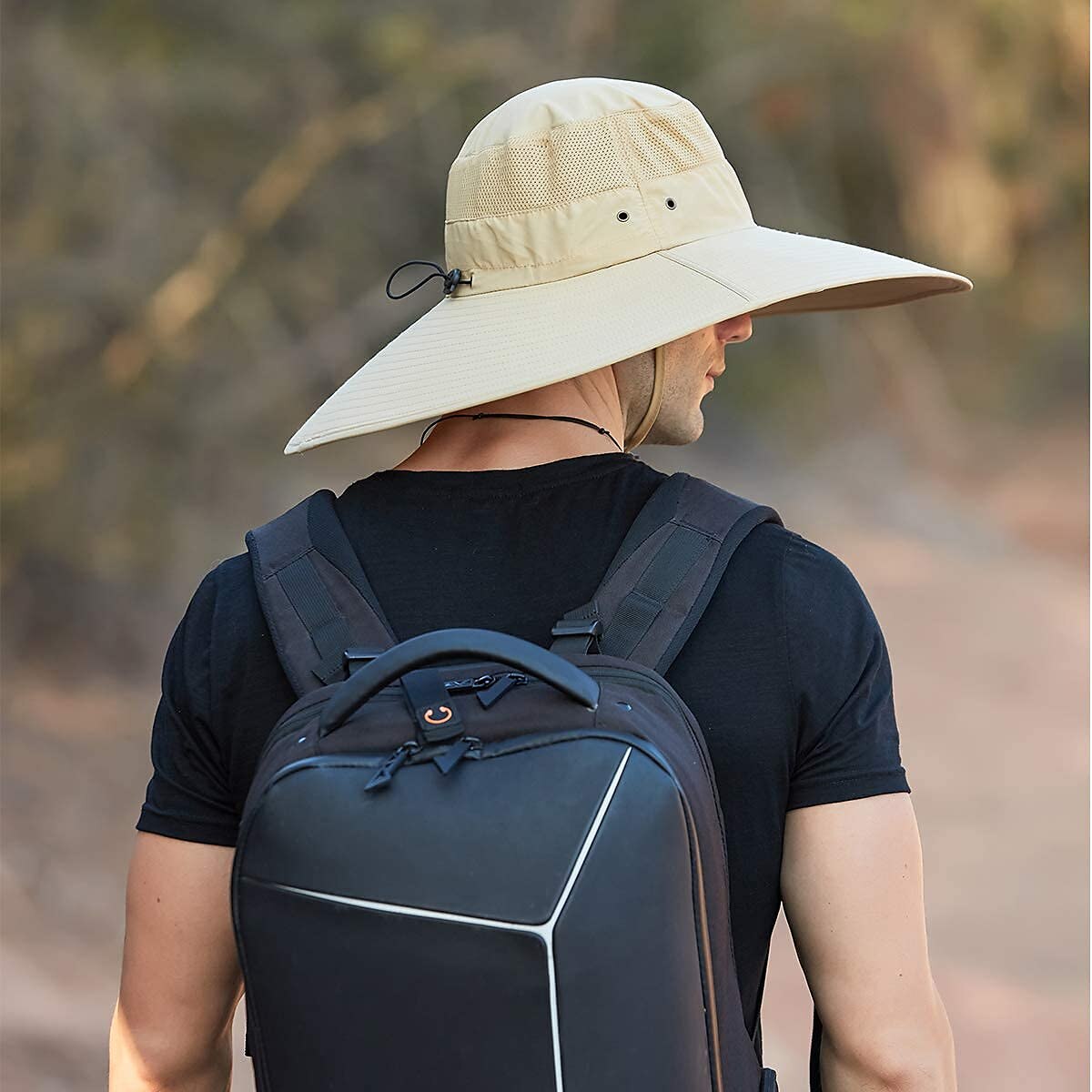 Super Wide Brim Sun Hat UPF50+ Waterproof Bucket Hat Sunscreen Sun Hat Fishing Hat Fisherman Hat Hiking Hat for Fishing Hiking Camping, Army Green Grey Dark Gray