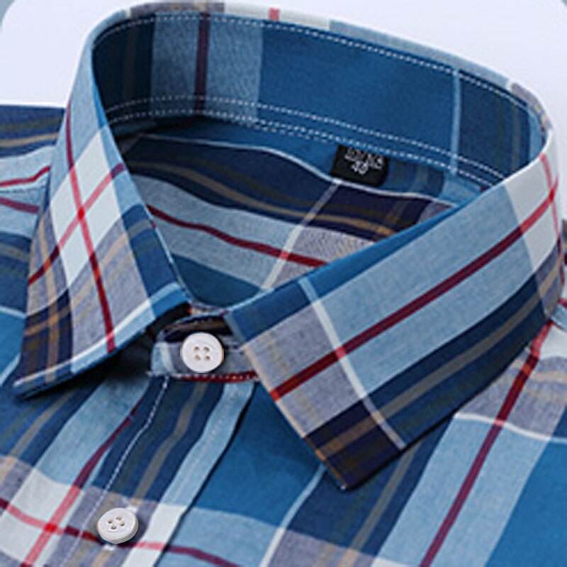 Men's Dress Shirt Casual Shirt Plaid  Check Shirt  Graphic Prints Square Neck Light Yellow Light Pink Black / Gray White / Green Sea Blue Casual Daily Short Sleeve collared shirts Clothing Apparel