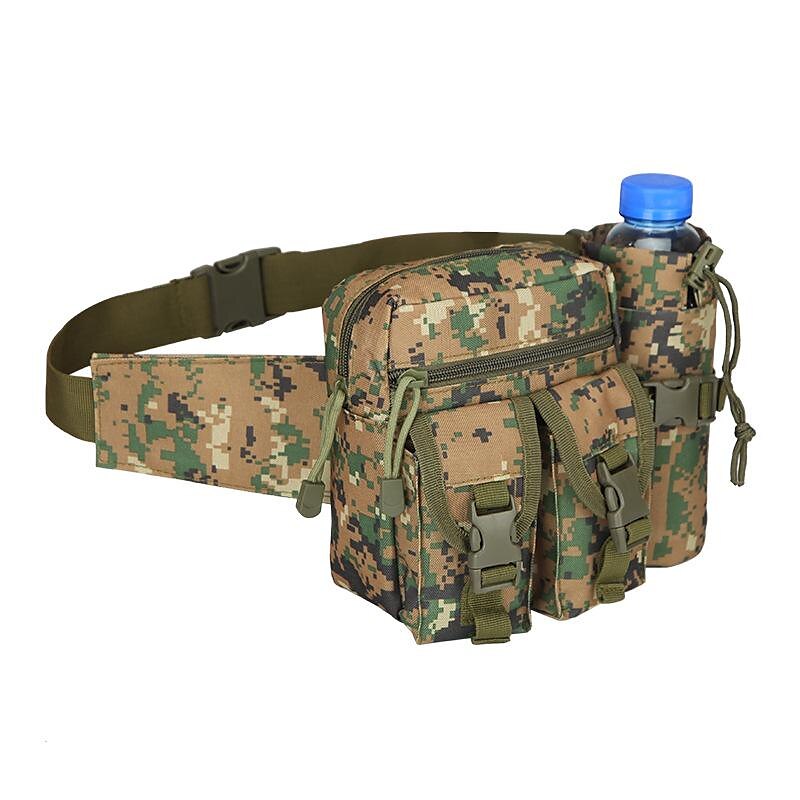Men's Fanny Pack Chest Bag Belt Bag Nylon Outdoor Daily Buckle Zipper Print Adjustable Durable Anti-Shock Solid Color Color Block Plain CP Color Jungle camouflage ArmyGreen Crossbody Bag