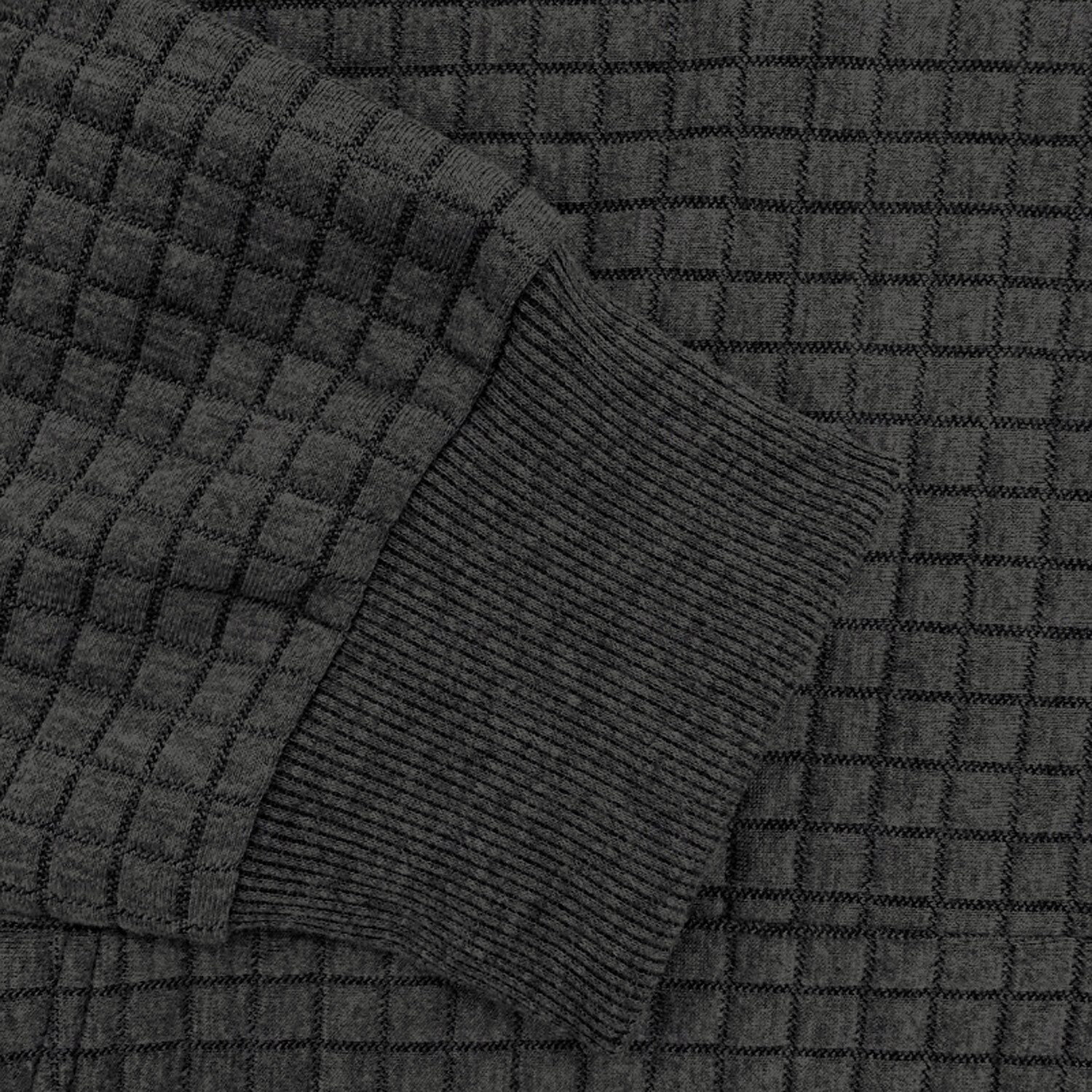 Men's Waffle Sweatshirt Quarter Zip Sweatshirt Black White Navy Blue Khaki Dark Gray Half Zip Reindeer Print Christmas Daily Holiday Polyester Streetwear Casual Spring &  Fall Clothing