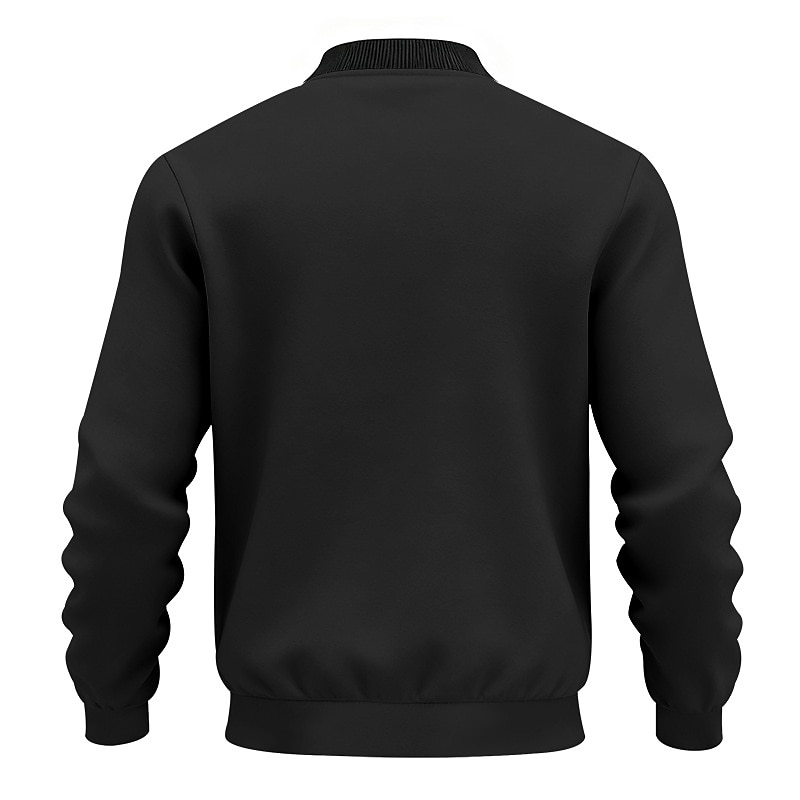 Men's Lightweight Jacket Casual Jacket Vacation Daily Breathable Pocket Spring Fall Plain Fashion Classic Stand Collar Regular Black Yellow Red Navy Blue Royal Blue Jacket