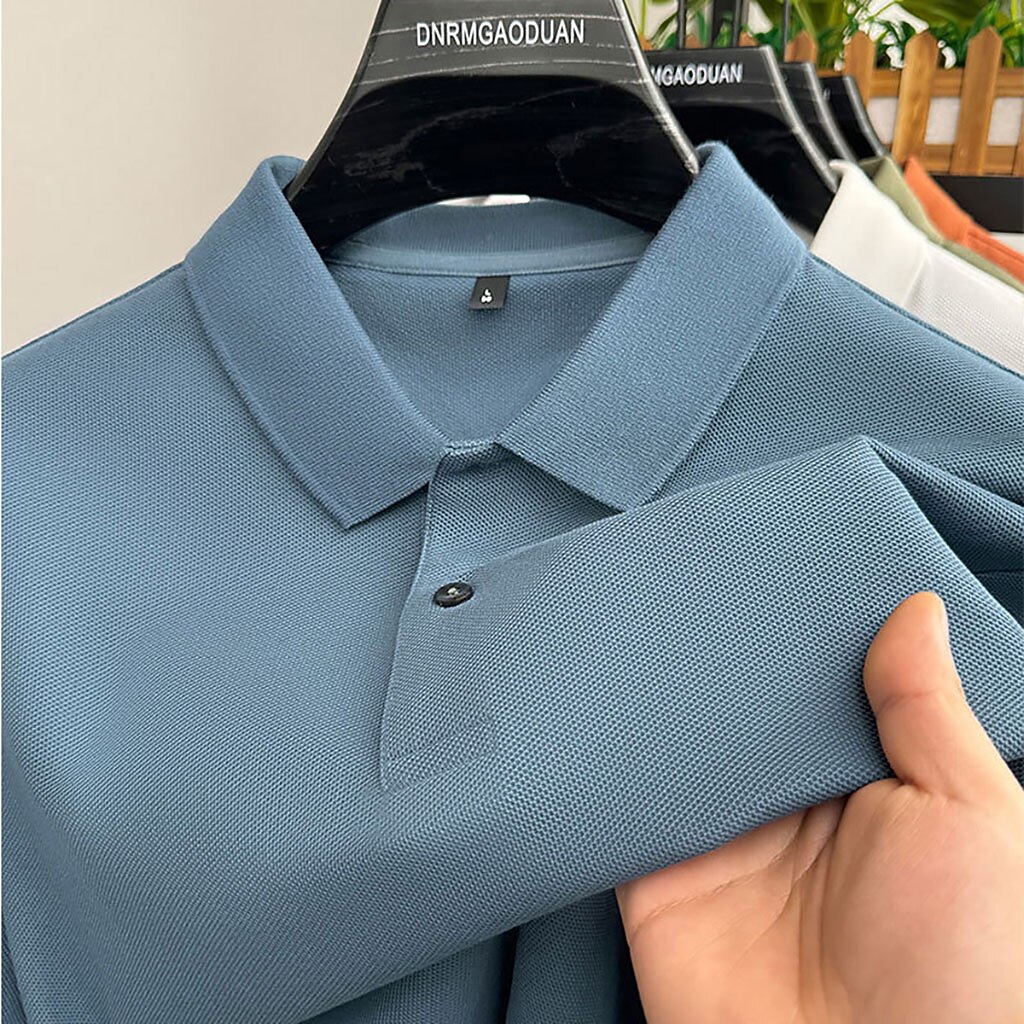 Men's Polo Polo Shirts Casual Vacation Lapel Short Sleeve Fashion Modern Plain Buttons Plain Summer Spring Regular Fit Lake blue Black White Yellow Pink Red Polo