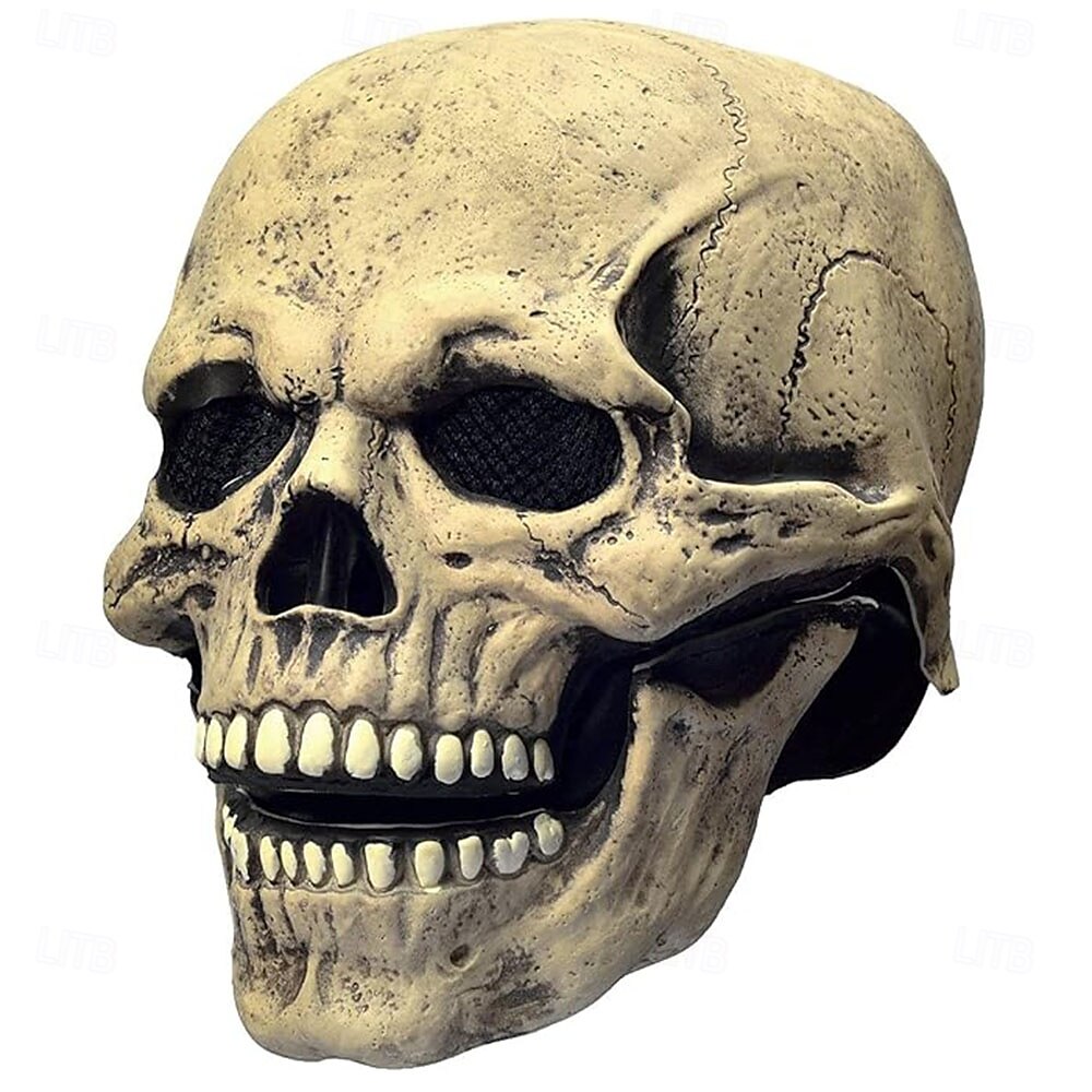 Halloween Full Head Skull Mask,Helmet with Movable Jaw,Scary Realistic Halloween Mask For Adults Costumes,Call of Duty Mask Toy,Halloween Skeleton Decoration
