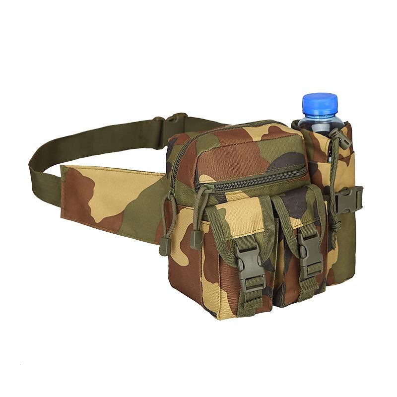 Men's Fanny Pack Chest Bag Belt Bag Nylon Outdoor Daily Buckle Zipper Print Adjustable Durable Anti-Shock Solid Color Color Block Plain CP Color Jungle camouflage ArmyGreen Crossbody Bag