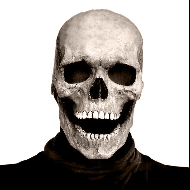Halloween Full Head Skull Mask,Helmet with Movable Jaw,Scary Realistic Halloween Mask For Adults Costumes,Call of Duty Mask Toy,Halloween Skeleton Decoration