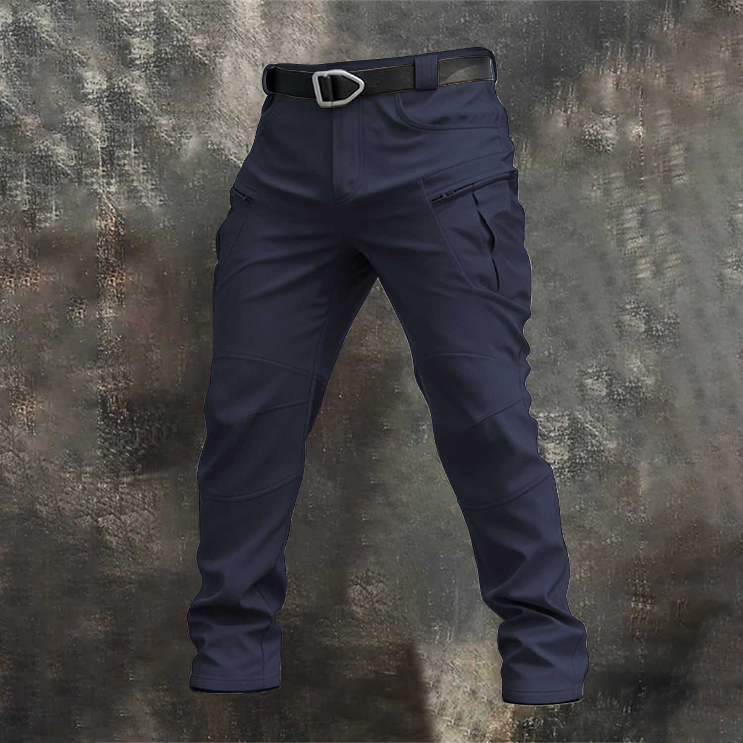 Men's Cargo Pants Trousers Tactical Pants Multi Pocket Solid Color Windproof Full Length Outdoor Daily Holiday Streetwear Stylish Blue Dark Khaki Inelastic