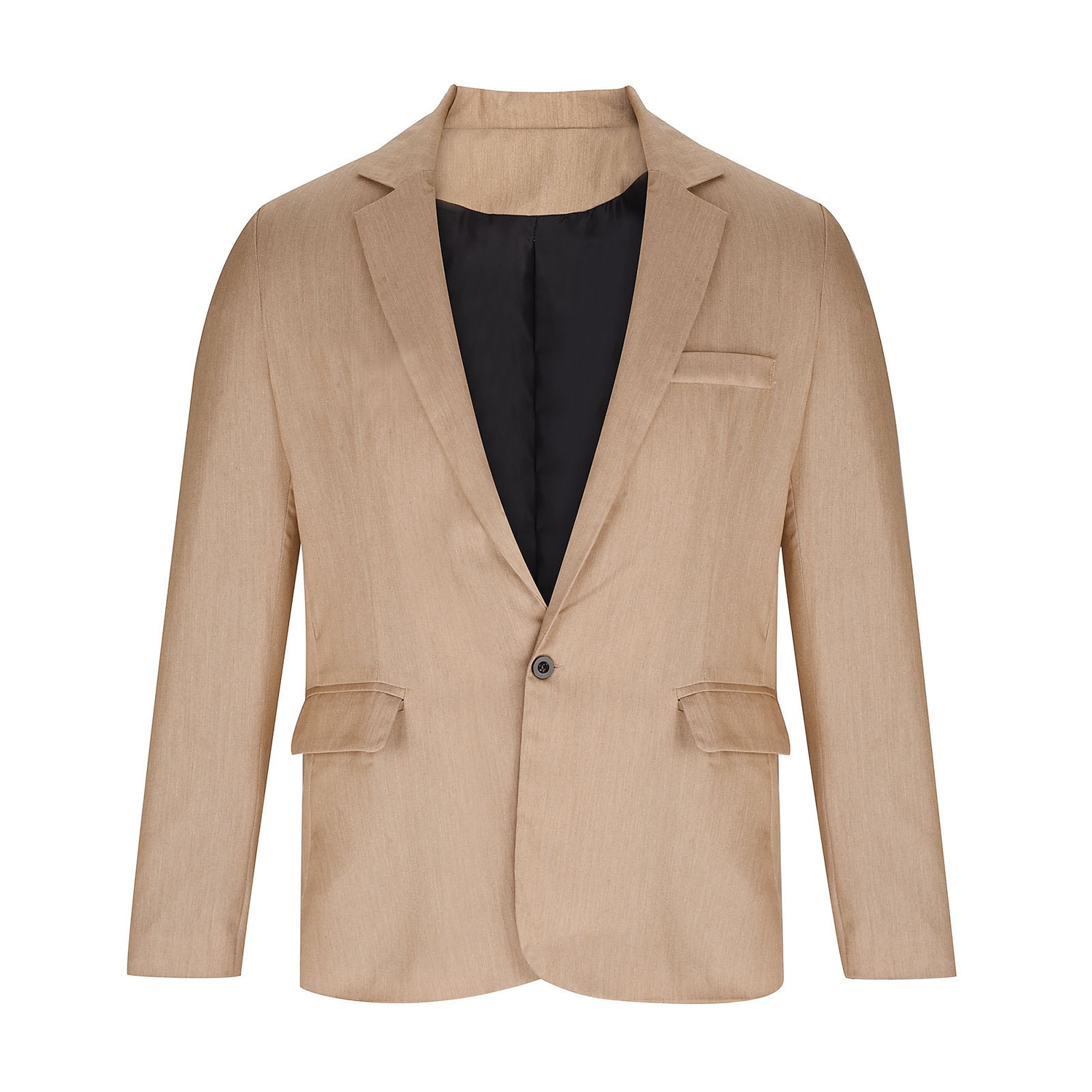 Men's Blazer Jacket Notch Collar Fashion Lightweight Casual Solid Colored Blazer Black Light Green Red Tailored Fit Single Breasted One-button