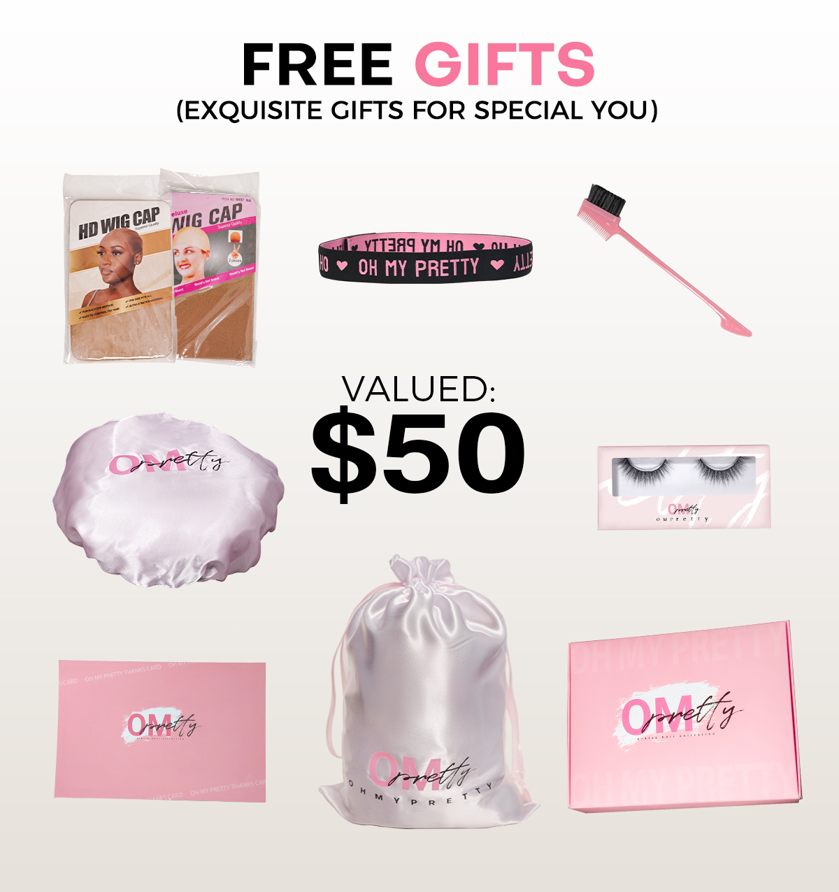 loose deep wave half wig free gifts