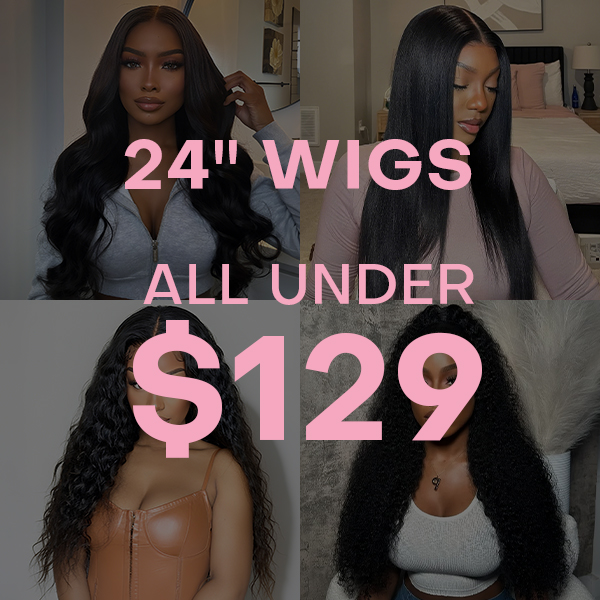 24 HRS Shipping | 24" Wear Go Glueless Wigs All Under $129 Super Flash Sale Limited Time Limited Stock With Free Gifts