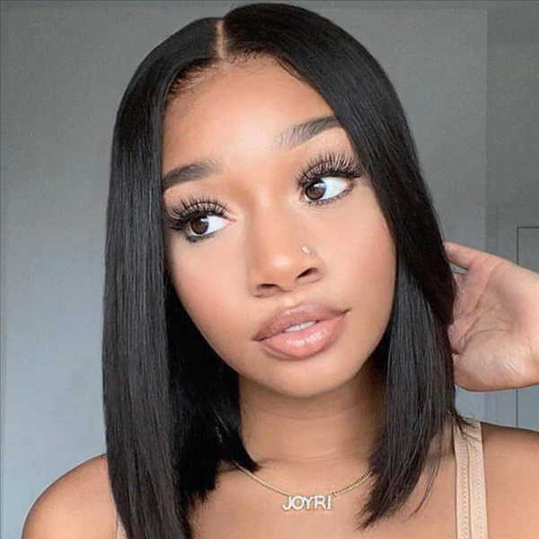 OhMyPretty Wear Go Straight Bob 6x4 HD Lace Glueless Short Wig 100% Hu