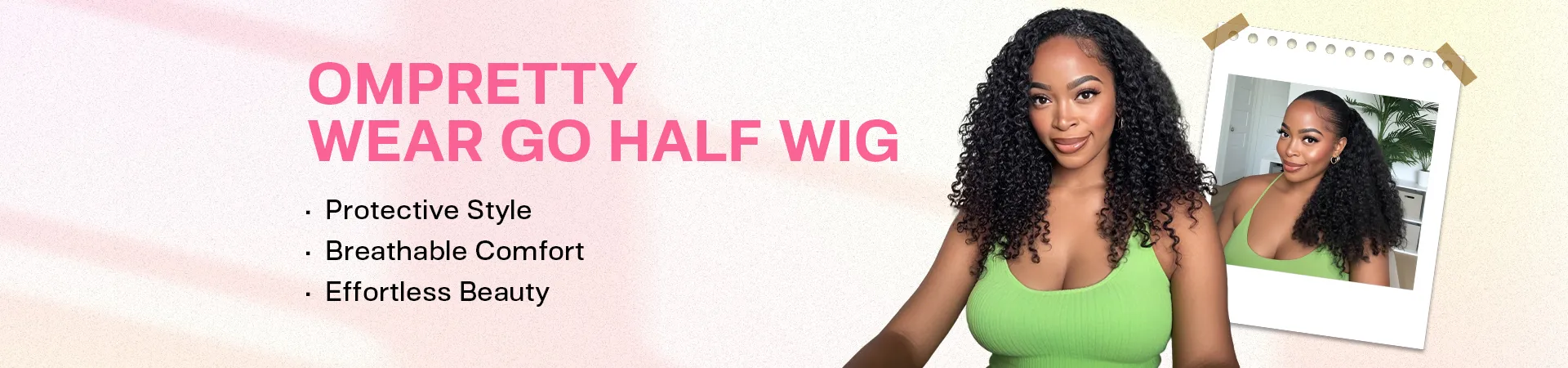 human hair half wigs