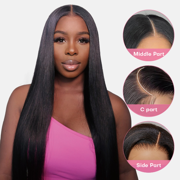 Glueless Straight And Body Wave Pre Cut Lace Closure Wig With Pre Plucked 7948