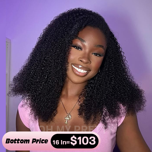 Afro Curly Half Wig