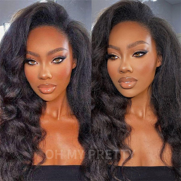 Kinky Straight Half Wig