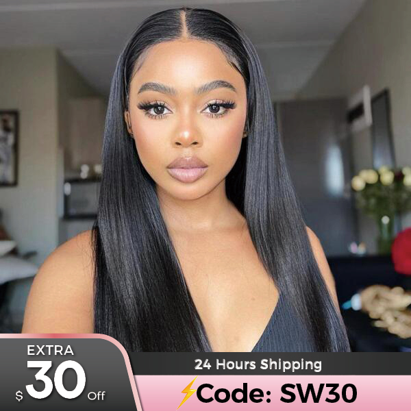 OhMyPretty Straight Wig13x4 HD Lace Front Wig With Pre-plucked Edges