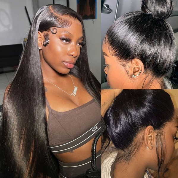 360 Straight Invisi Drawstring Wear Go Glueless Cheap Wig