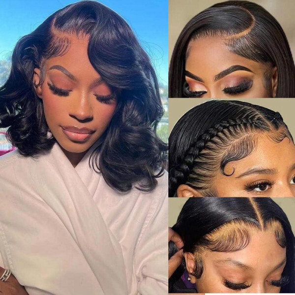 12inch Body Wave M-Cap 9x6 Wear Go Glueless Wig Short Bob Wig Mini Knots Flash Sale