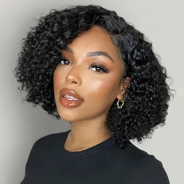 10 inch kinky curly 6x4 hd lace glueless wig beginner friendly