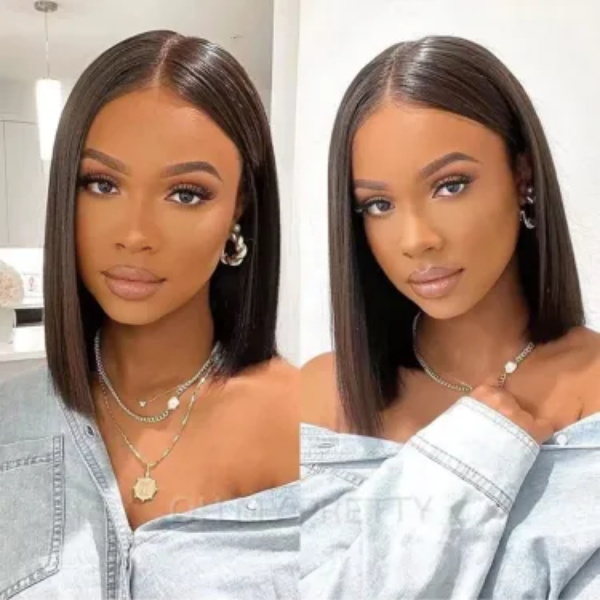 10 inch straight m-cap 9x6 wear go glueless wig