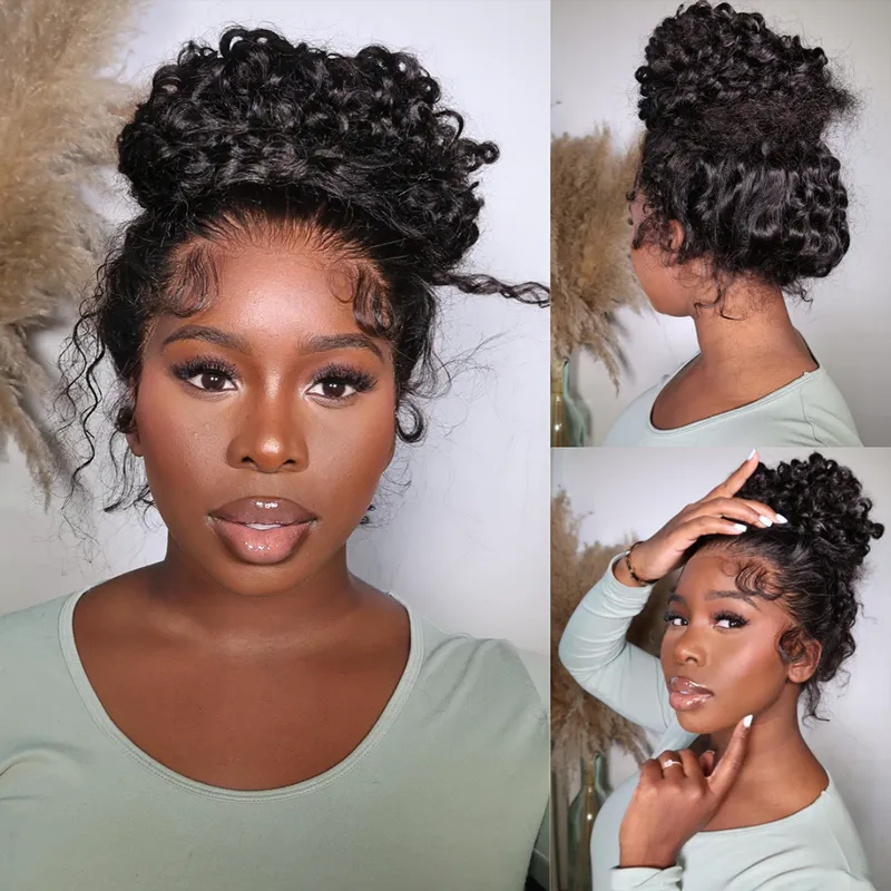 360 Invisi Drawstring Wear Go Glueless Pre-Bleached And Pre-Cut Lace Human Hair Wig Crazy Clearance Sale