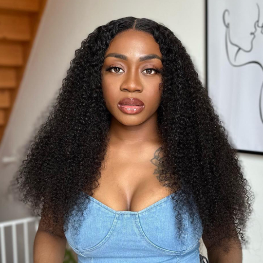 18 Inch Wig Afro Curl Glueless Human Hair