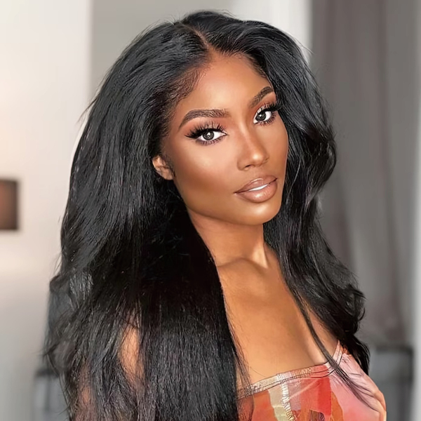 Glueless Kinkiy Straight Wear Go 6x4 HD Lace Wig