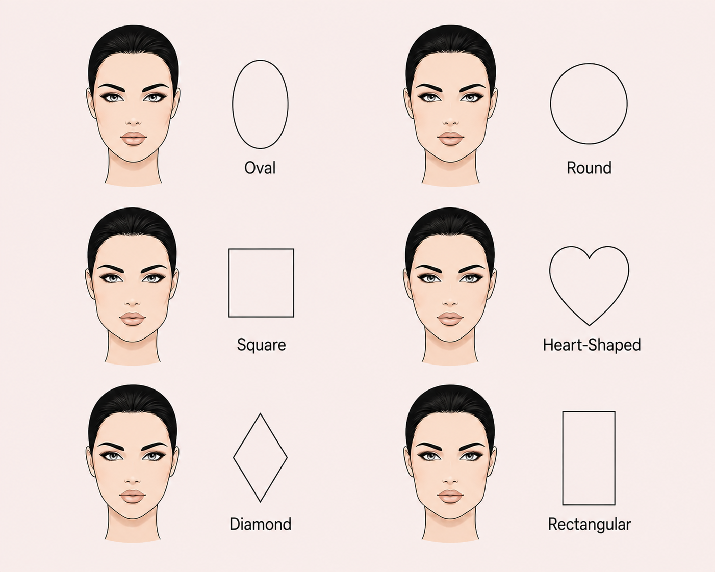 6 Common Face Shapes
