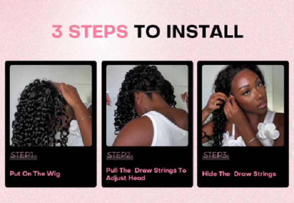 360 glueless wig easy to install