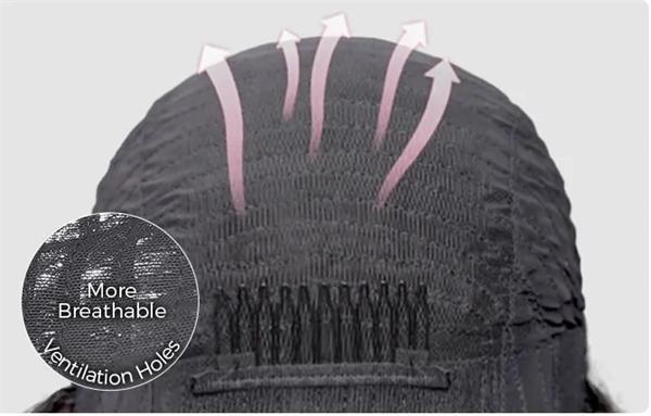 3D dome cap of v part wig