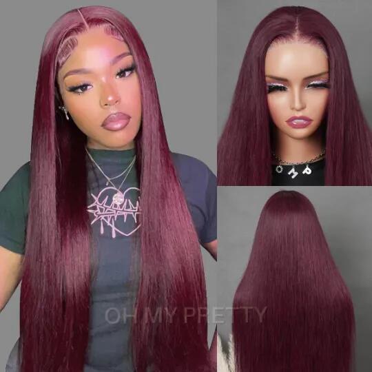 burgundy-wig