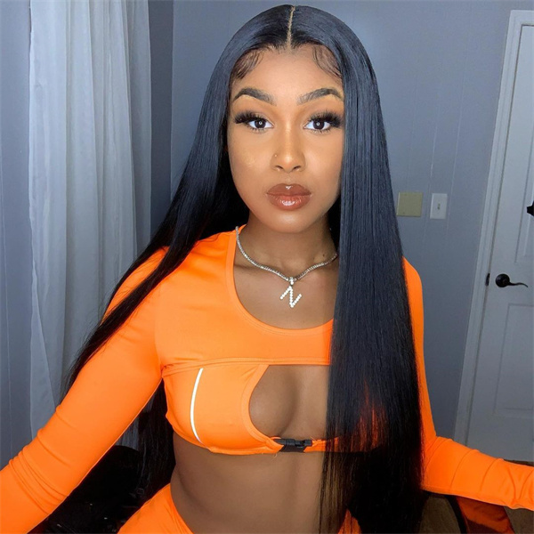 OhMyPretty Straight 13x4 Lace Front Wig with Pre-plucked Edges