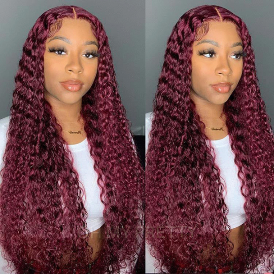 99J Color Water Wave Shake And Go Wigs Pre-plucked Hairline