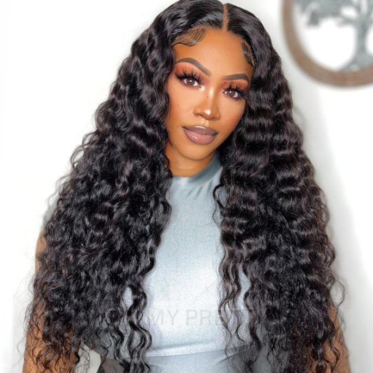 Deep Wave Shake And Go Wigs 9x6 Lace Wig Pre-Plucked