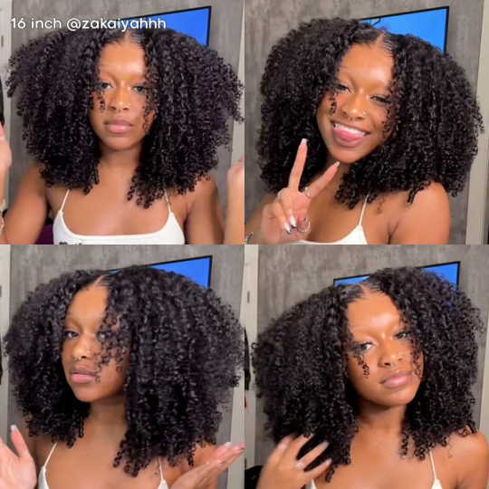 Wear Go Afro Curl Glueless 6x4 HD Lace Closure Wig