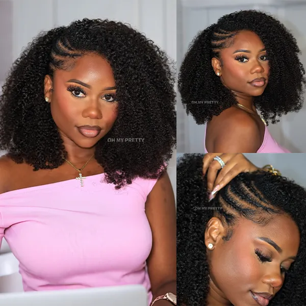 Afro Curly Crochet Human Hair