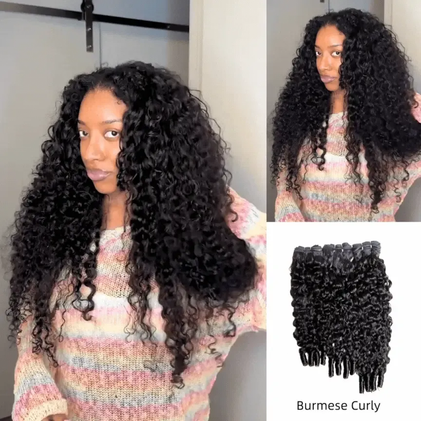 Burmese curly bundles