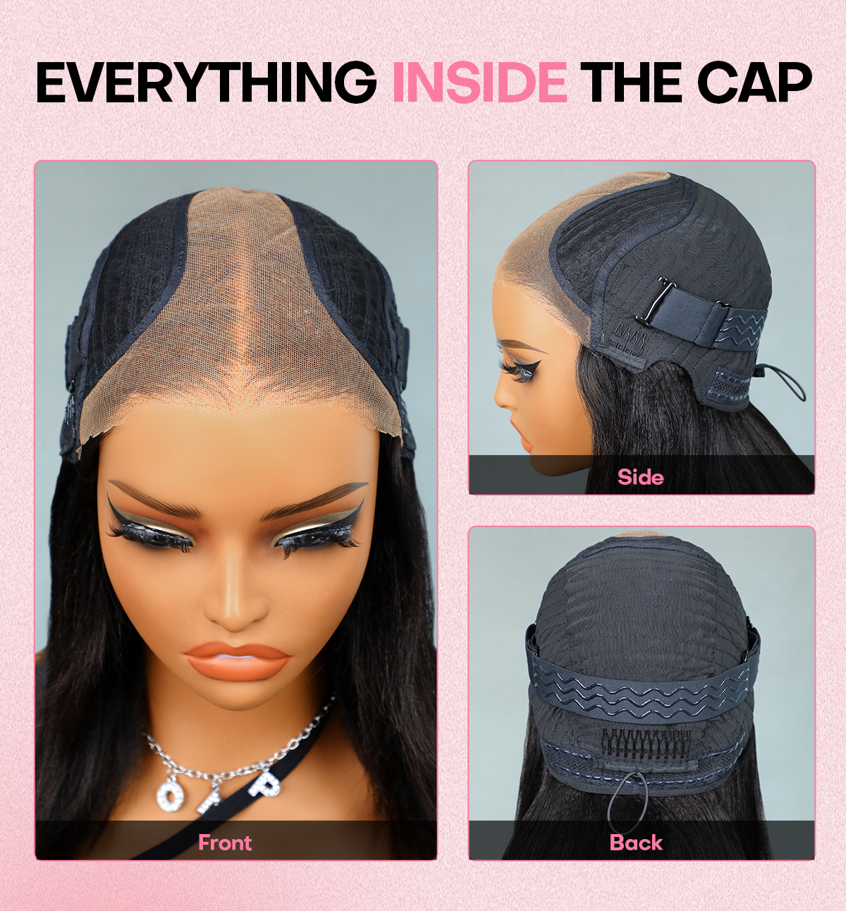 yaki straight layered bob wigs wear and go glueless t part wigs cap