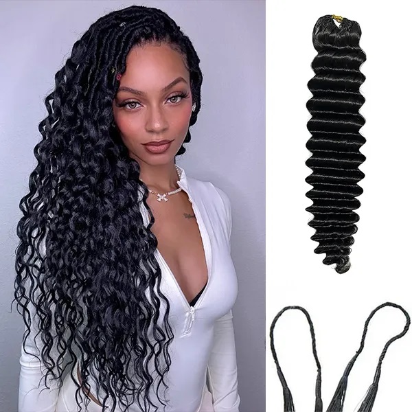 Deep Wave Crochet Human Hair&nbsp;